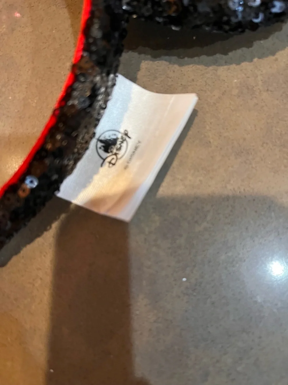 Classic Minnie Mouse Sequin Headband - Red Polka Dot Ears